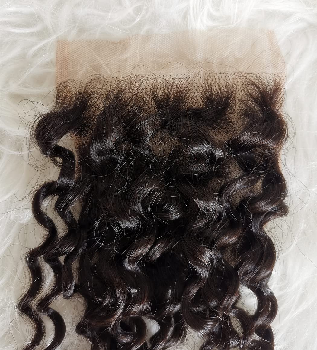 Indian Raw Human Hair Bundle with 13×4 HD Lace Frontal Deep Curly
